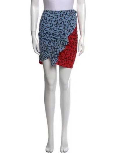 Pre-owned A.l.c Silk Mini Skirt In Multi