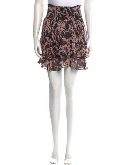 Pre-owned A.l.c Silk Mini Skirt In Multi