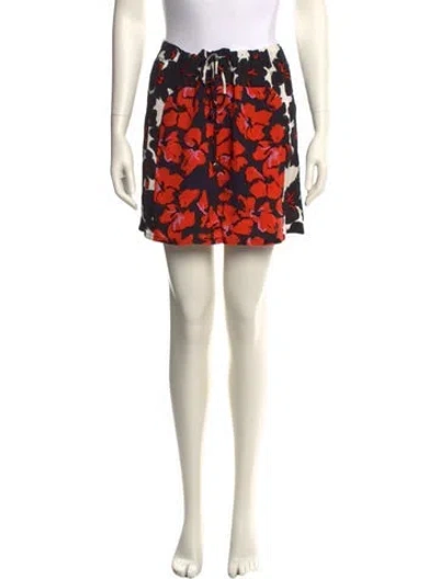 Pre-owned A.l.c Silk Mini Skirt In Multi