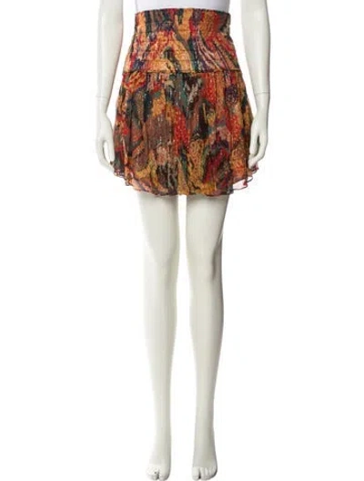 Pre-owned A.l.c Silk Mini Skirt In Multi