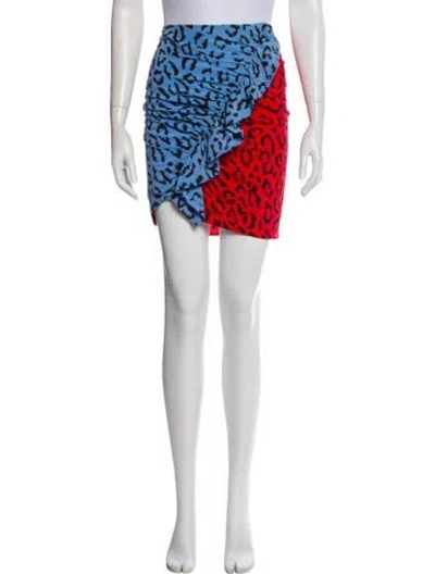 Pre-owned A.l.c Silk Mini Skirt In Multi