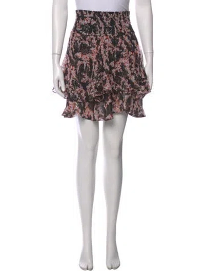 Pre-owned A.l.c Silk Mini Skirt In Multi