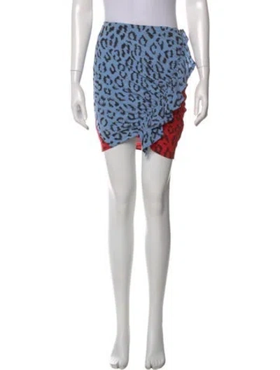 Pre-owned A.l.c Silk Mini Skirt In Multi