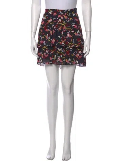 Pre-owned A.l.c Silk Mini Skirt In Multi