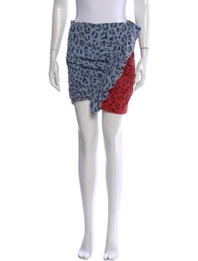 Pre-owned A.l.c Silk Mini Skirt In Multi