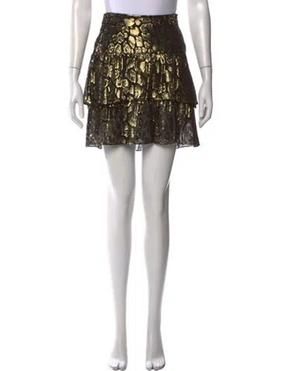 Pre-owned A.l.c Silk Mini Skirt In Multi