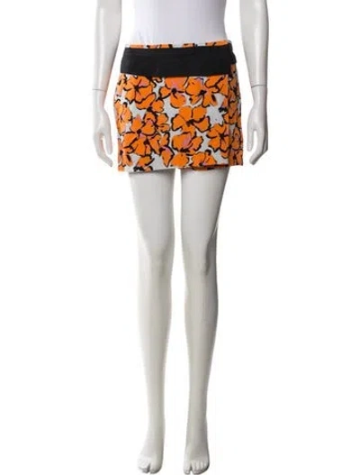 Pre-owned A.l.c Silk Mini Skirt In Multicolor
