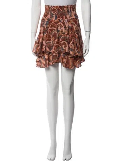 Pre-owned A.l.c Silk Mini Skirt In Multicolor