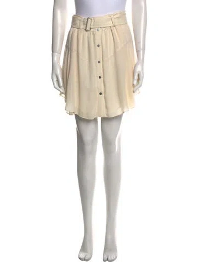Pre-owned A.l.c Silk Mini Skirt In Neutral