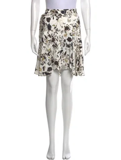Pre-owned A.l.c Silk Mini Skirt In Neutral
