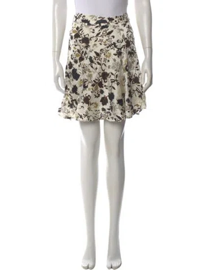 Pre-owned A.l.c Silk Mini Skirt In Neutral