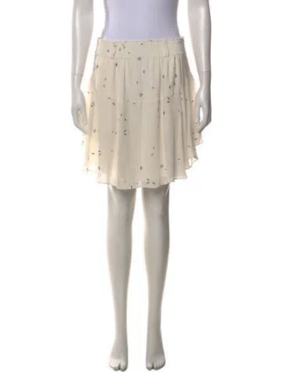 Pre-owned A.l.c Silk Mini Skirt In Neutral