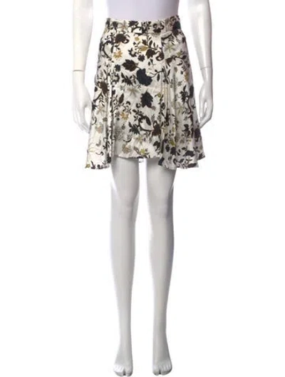 Pre-owned A.l.c Silk Mini Skirt In Neutrals