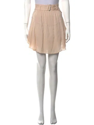 Pre-owned A.l.c Silk Mini Skirt In Neutrals
