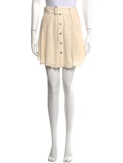 Pre-owned A.l.c Silk Mini Skirt In Neutrals