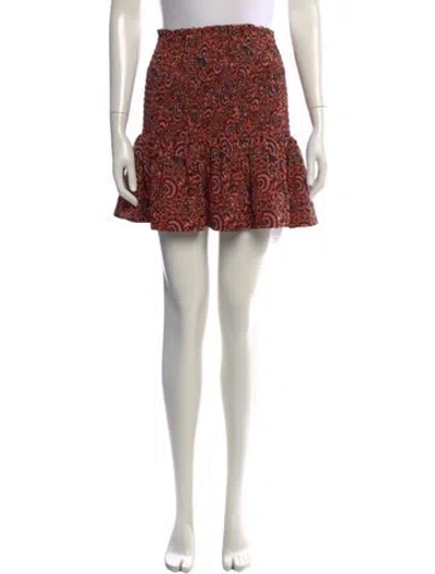 Pre-owned A.l.c Silk Mini Skirt In Orange