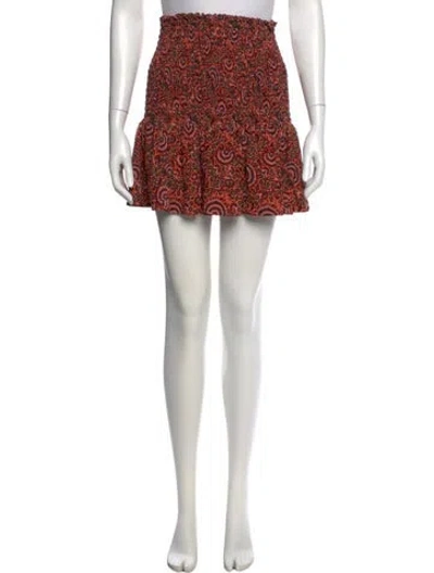 Pre-owned A.l.c Silk Mini Skirt In Orange