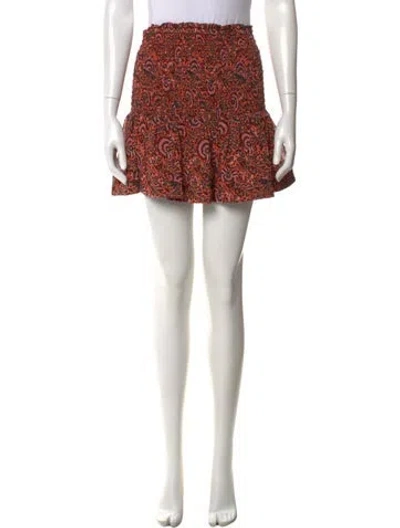 Pre-owned A.l.c Silk Mini Skirt In Orange