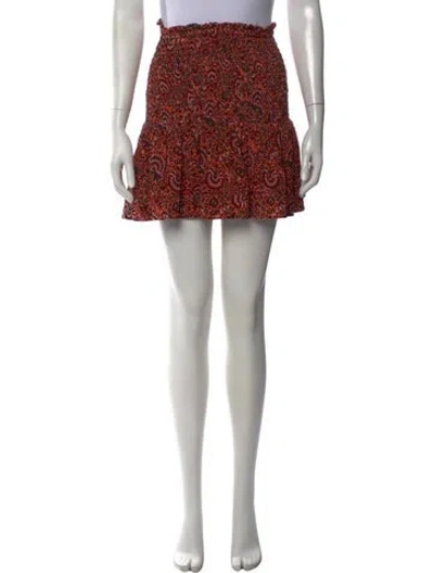 Pre-owned A.l.c Silk Mini Skirt In Orange