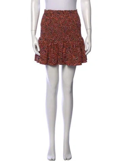 Pre-owned A.l.c Silk Mini Skirt In Orange