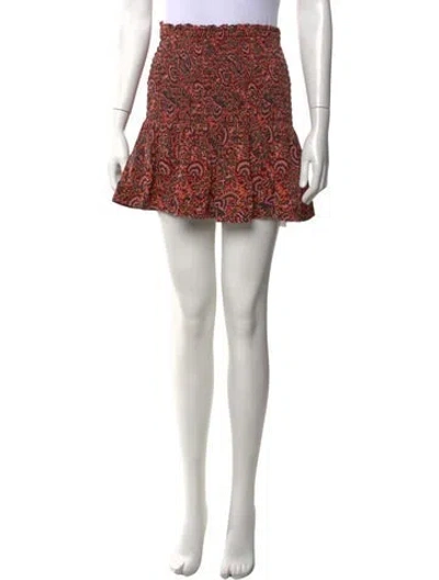 Pre-owned A.l.c Silk Mini Skirt In Orange