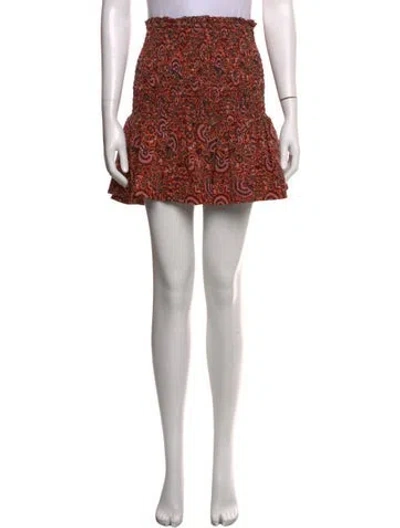 Pre-owned A.l.c Silk Mini Skirt In Orange
