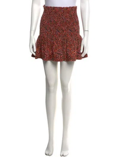 Pre-owned A.l.c Silk Mini Skirt In Orange