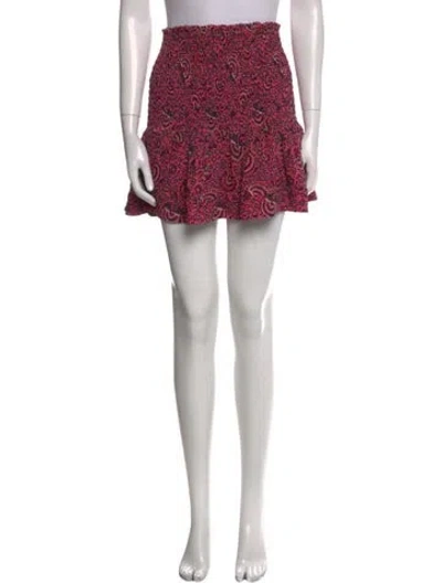 Pre-owned A.l.c Silk Mini Skirt In Pink