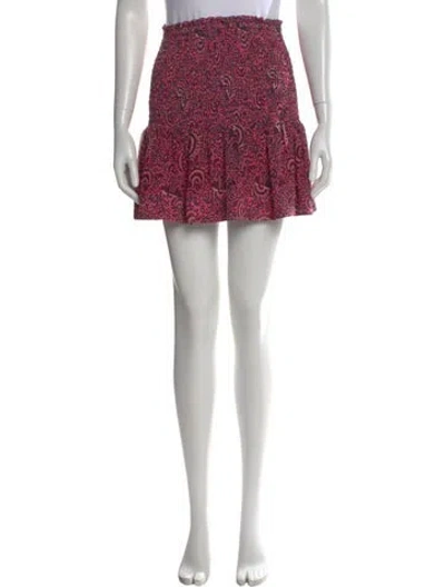 Pre-owned A.l.c Silk Mini Skirt In Pink