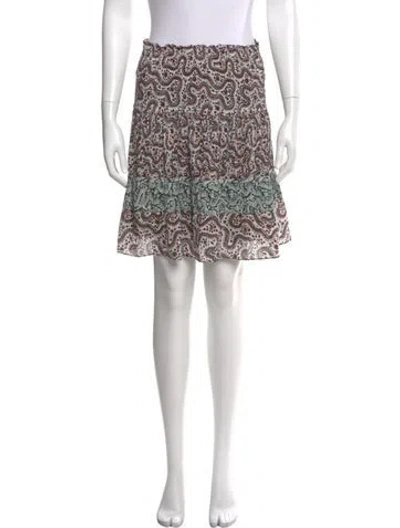 Pre-owned A.l.c Silk Mini Skirt In Red
