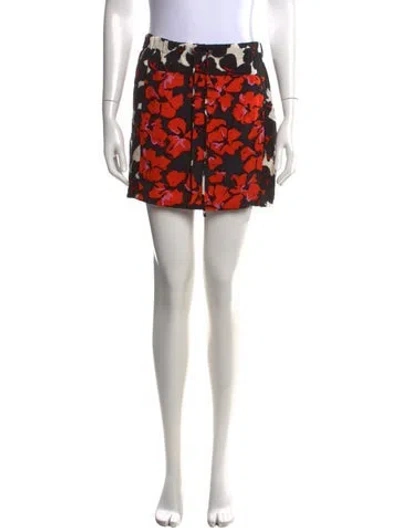 Pre-owned A.l.c Silk Mini Skirt In Red
