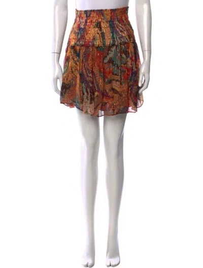 Pre-owned A.l.c Silk Mini Skirt In Red