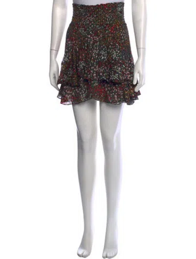 Pre-owned A.l.c Silk Mini Skirt In Red
