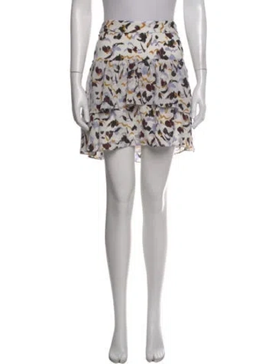 Pre-owned A.l.c Silk Mini Skirt W/ Tags In White