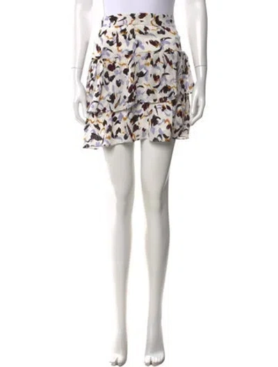 Pre-owned A.l.c Silk Mini Skirt W/ Tags In White