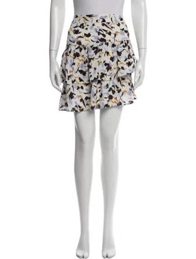 Pre-owned A.l.c Silk Mini Skirt In White