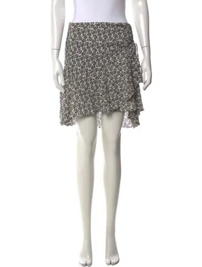 Pre-owned A.l.c Silk Mini Skirt In White