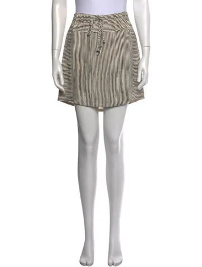 Pre-owned A.l.c Silk Mini Skirt In White