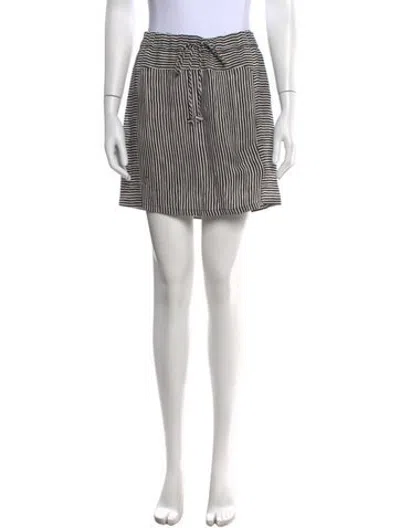 Pre-owned A.l.c Silk Mini Skirt In White
