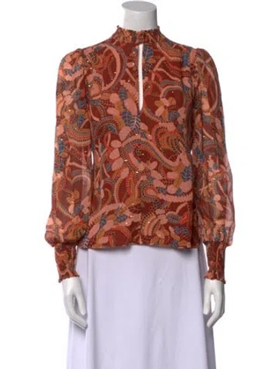 Pre-owned A.l.c Silk Paisley Print Blouse