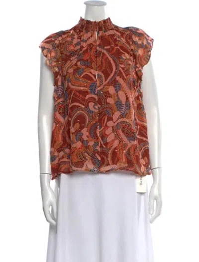 Pre-owned A.l.c Silk Paisley Print Blouse