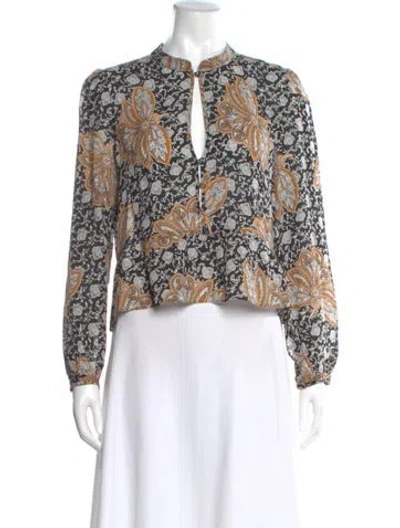 Pre-owned A.l.c Silk Paisley Print Blouse
