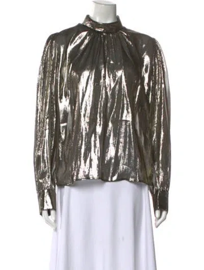 Pre-owned A.l.c Silk Patterned Blouse