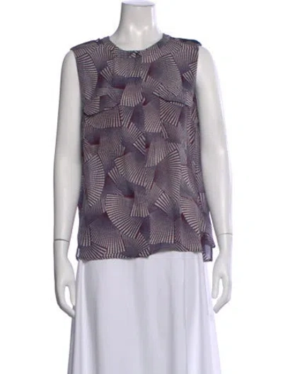 Pre-owned A.l.c Silk Patterned Top In Blue