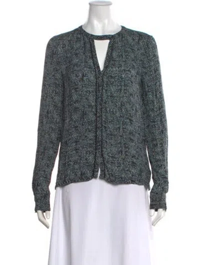 Pre-owned A.l.c Silk Patterned Top In Blue
