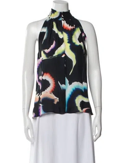 Pre-owned A.l.c Silk Patterned Top In Multi