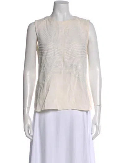 Pre-owned A.l.c Silk Patterned Top In Neutral