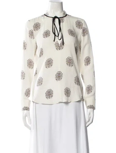 Pre-owned A.l.c Silk Printed Blouse