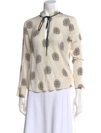 Pre-owned A.l.c Silk Printed Blouse