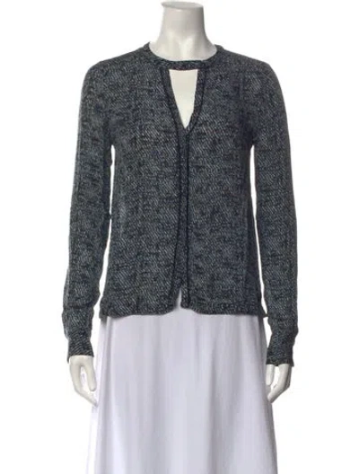 Pre-owned A.l.c Silk Printed Blouse In Blue